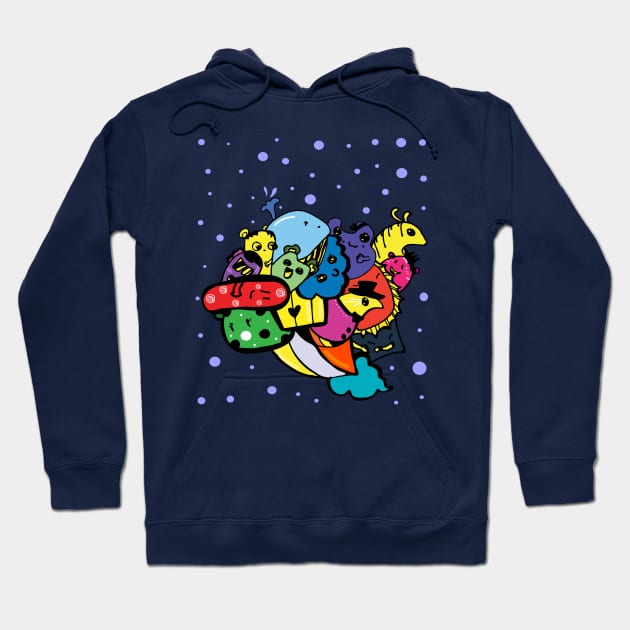 Doodle monsters Hoodie by CindyS